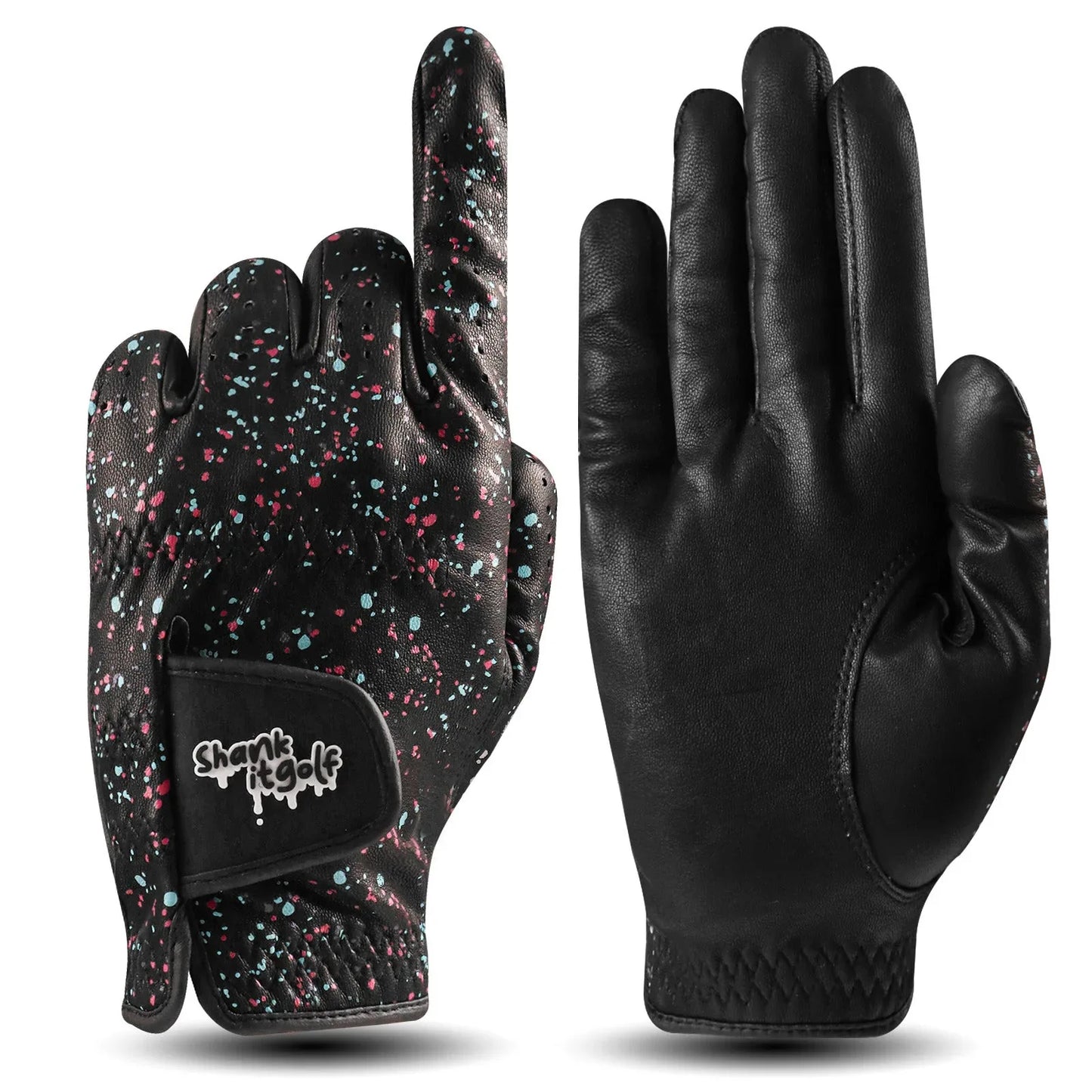 Black Paint Splatter Golf Glove - GOLF LEAGUE