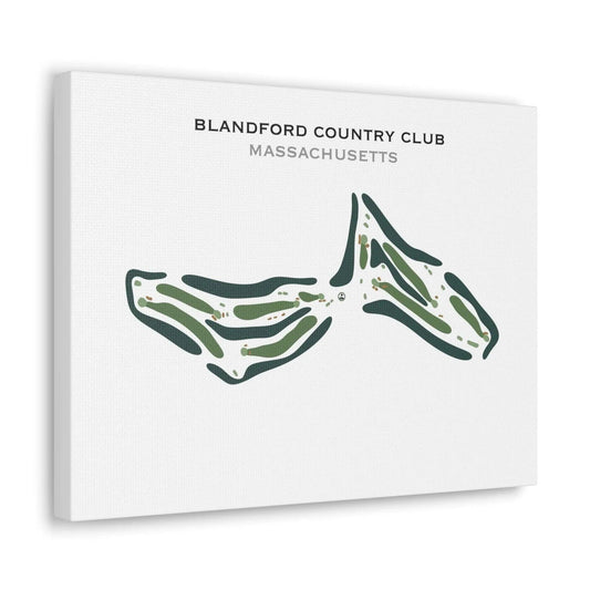 Blandford Country Club, Massachusetts - Printed Golf Course