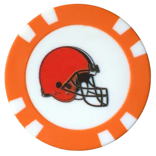 Officially Licensed Cleveland Browns Poker Chip Ball Marker - GOLF LEAGUE