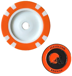 Officially Licensed Cleveland Browns Poker Chip Ball Marker - GOLF LEAGUE