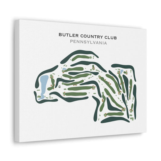 The Butler Country Club, Pennsylvania - Printed Golf Course