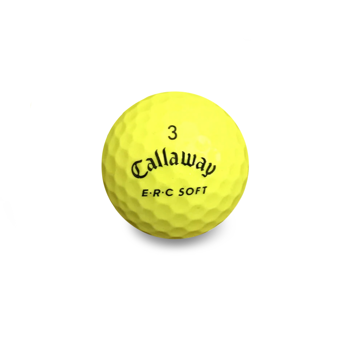 Used Callaway ERC Soft Triple Track Yellow Golf Balls - 1 Dozen