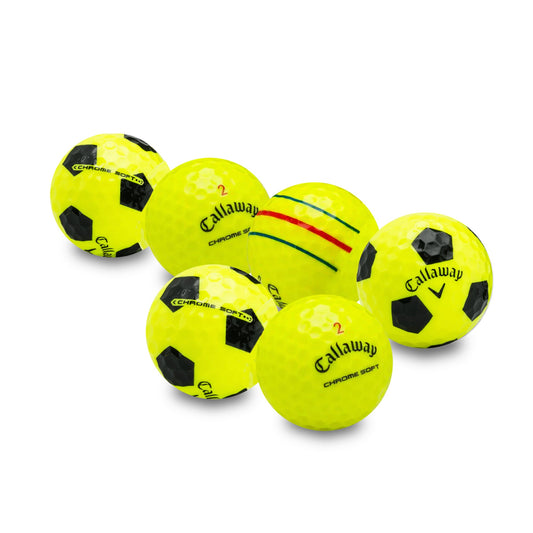 Recycled Mix Yellow Callaway Graphic Balls – 48 Count