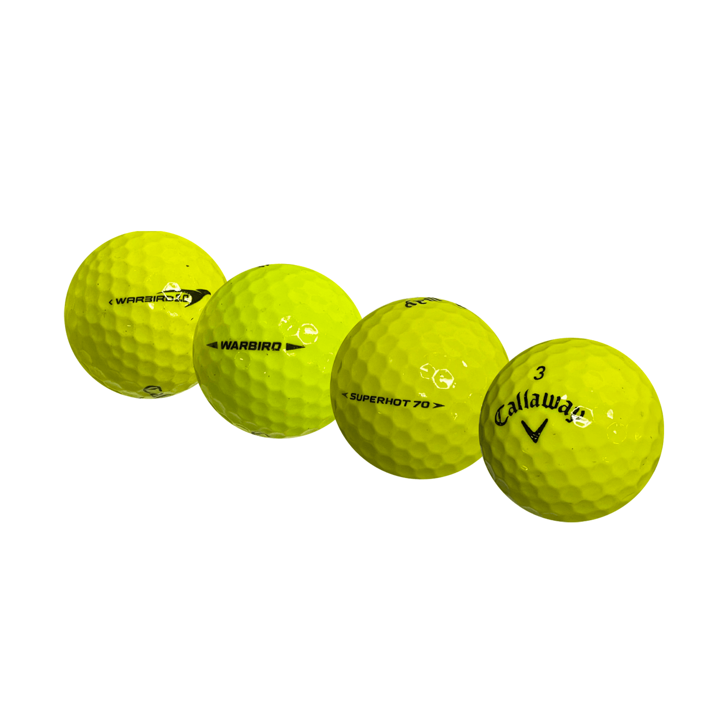 Used Callaway Yellow Mix Golf Balls - 1 Dozen