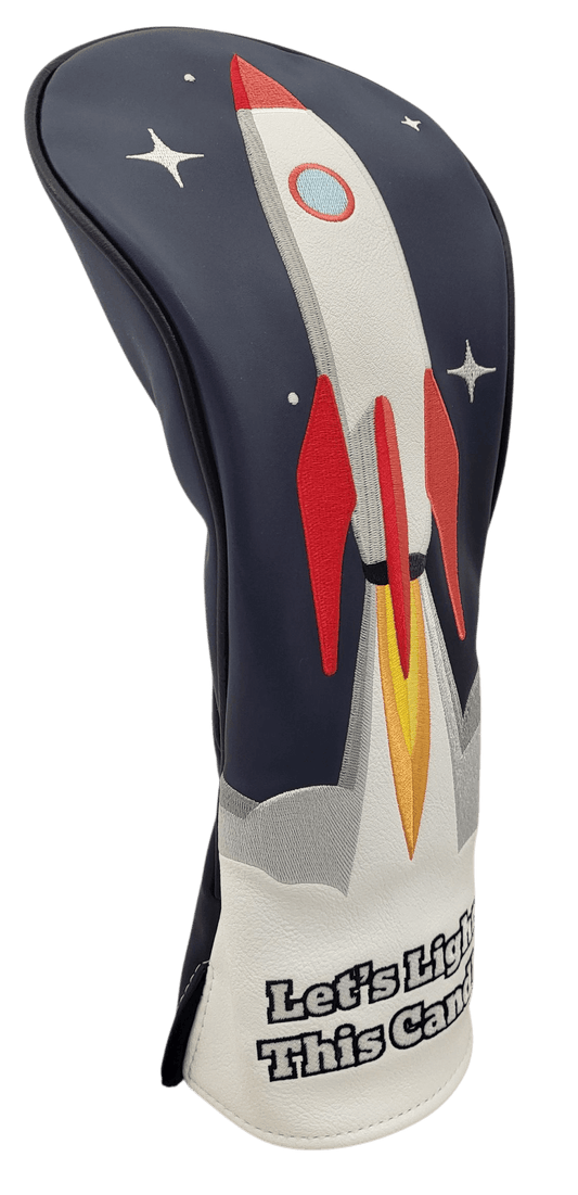 Let's Light This Candle (Rocket) Embroidered Driver Headcover by ReadyGOLF
