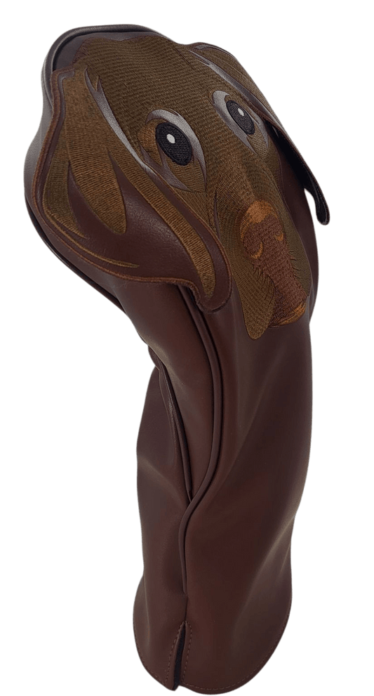 Chocolate Labrador Embroidered Classic Driver Headcover by ReadyGOLF