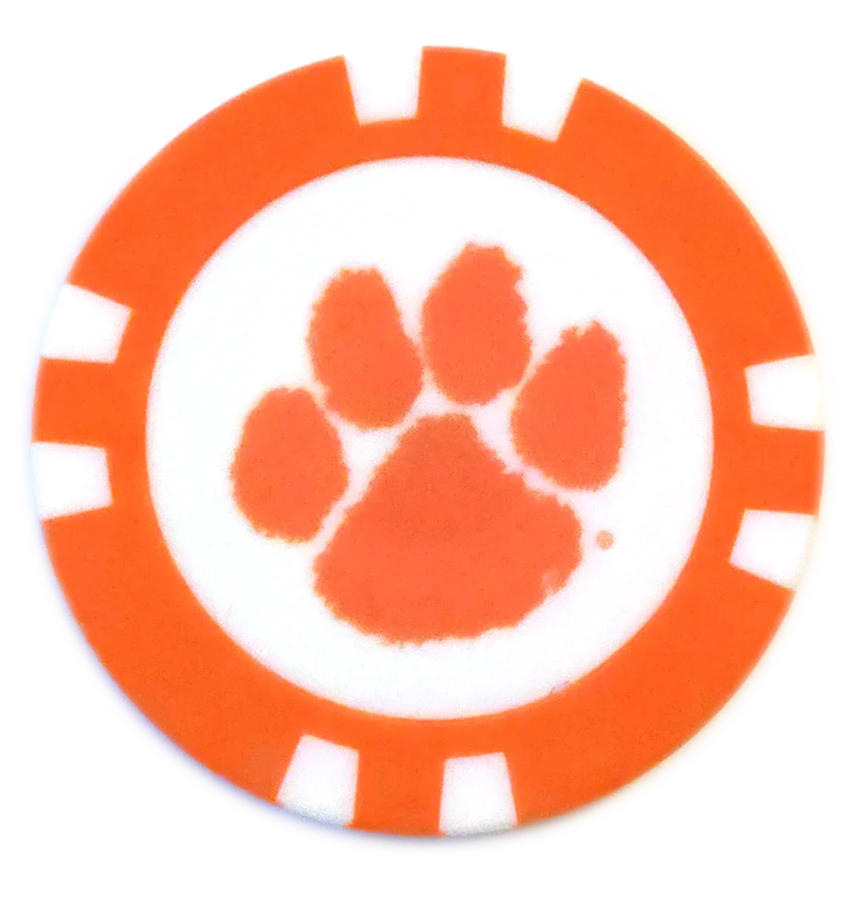 Officially Licensed Clemson Tigers Poker Chip Ball Marker - GOLF LEAGUE