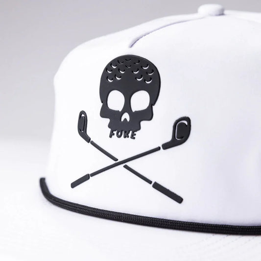 White Snapback Logo Hat (Rubber Logo) - GOLF LEAGUE