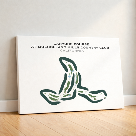 Canyons Course at Mulholland Hills Country Club, California - Printed Golf Courses