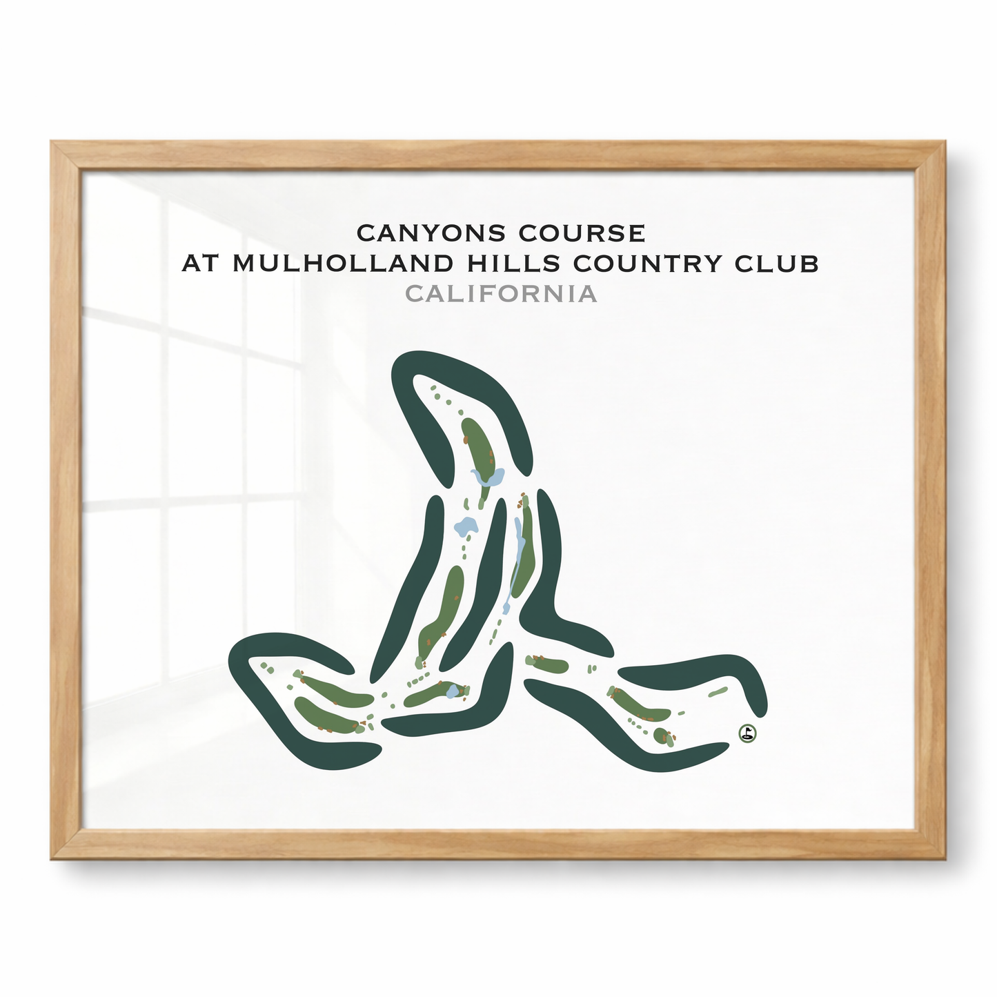 Canyons Course at Mulholland Hills Country Club, California - Printed Golf Courses