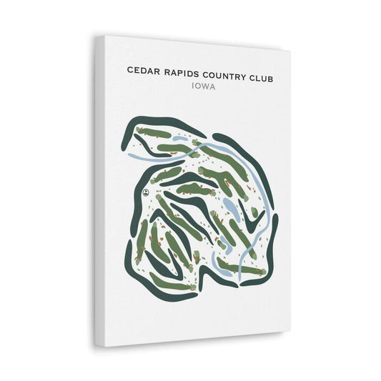 Cedar Rapids Country Club, Cedar Rapids Iowa - Printed Golf Courses