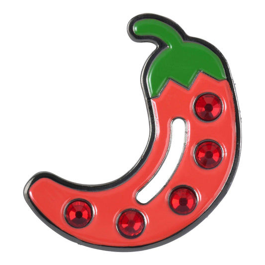 ReadyGolf: Chili Pepper with Crystals Ball Marker Earrings