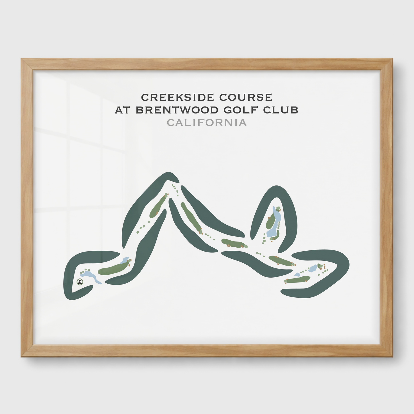 Creekside Course at Brentwood Golf Club, California - Printed Golf Courses