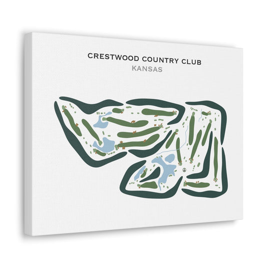 Crestwood Country Club, Kansas - Printed Golf Courses