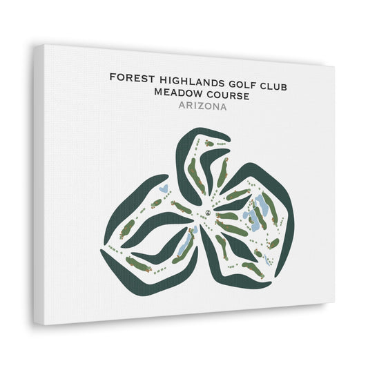 Forest Highlands Golf Club - Meadow Course, Arizona - Printed Golf Courses