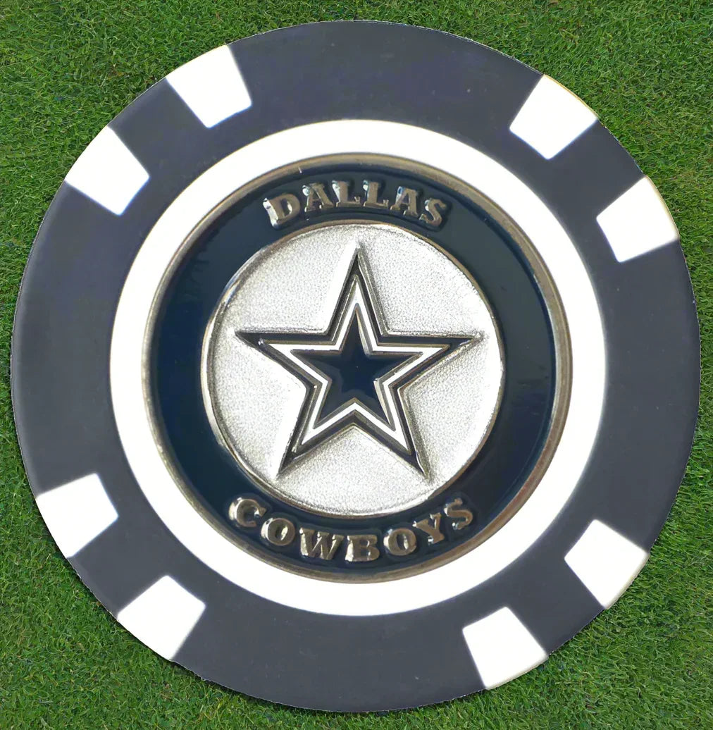 Officially Licensed Dallas Cowboys Poker Chip Ball Marker - GOLF LEAGUE
