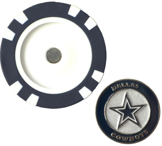 Officially Licensed Dallas Cowboys Poker Chip Ball Marker - GOLF LEAGUE