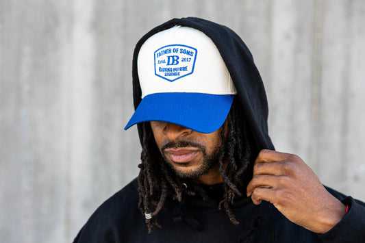 Father Of Sons Cream & Royal Hat - GOLF LEAGUE