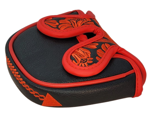 Desert Rose Embroidered Putter Cover by ReadyGOLF - Mallet