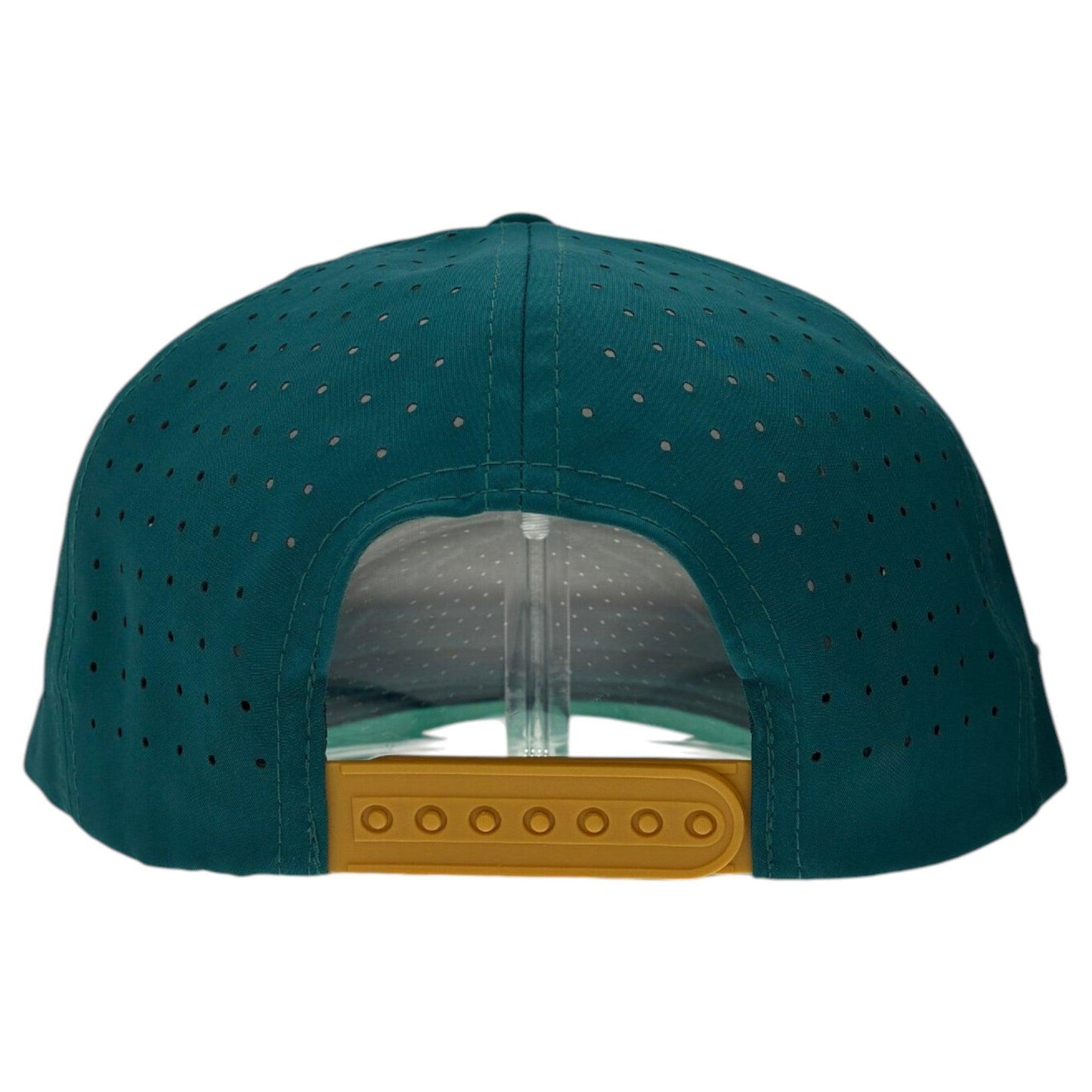 Driftwood Golf Hat | Snapback Cap | Built-in Magnetic Ball Marker Holder + Marker Included | Adjustable | Wood Boat Teal