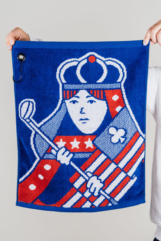 Queen of Clubs Golf Towel