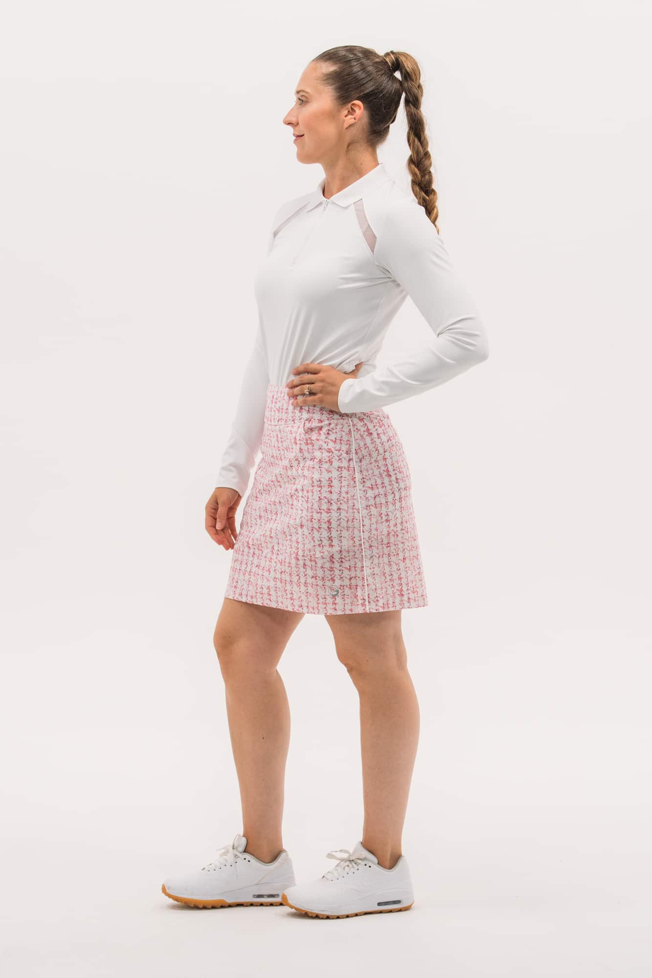 Mesh Inset LS Polo