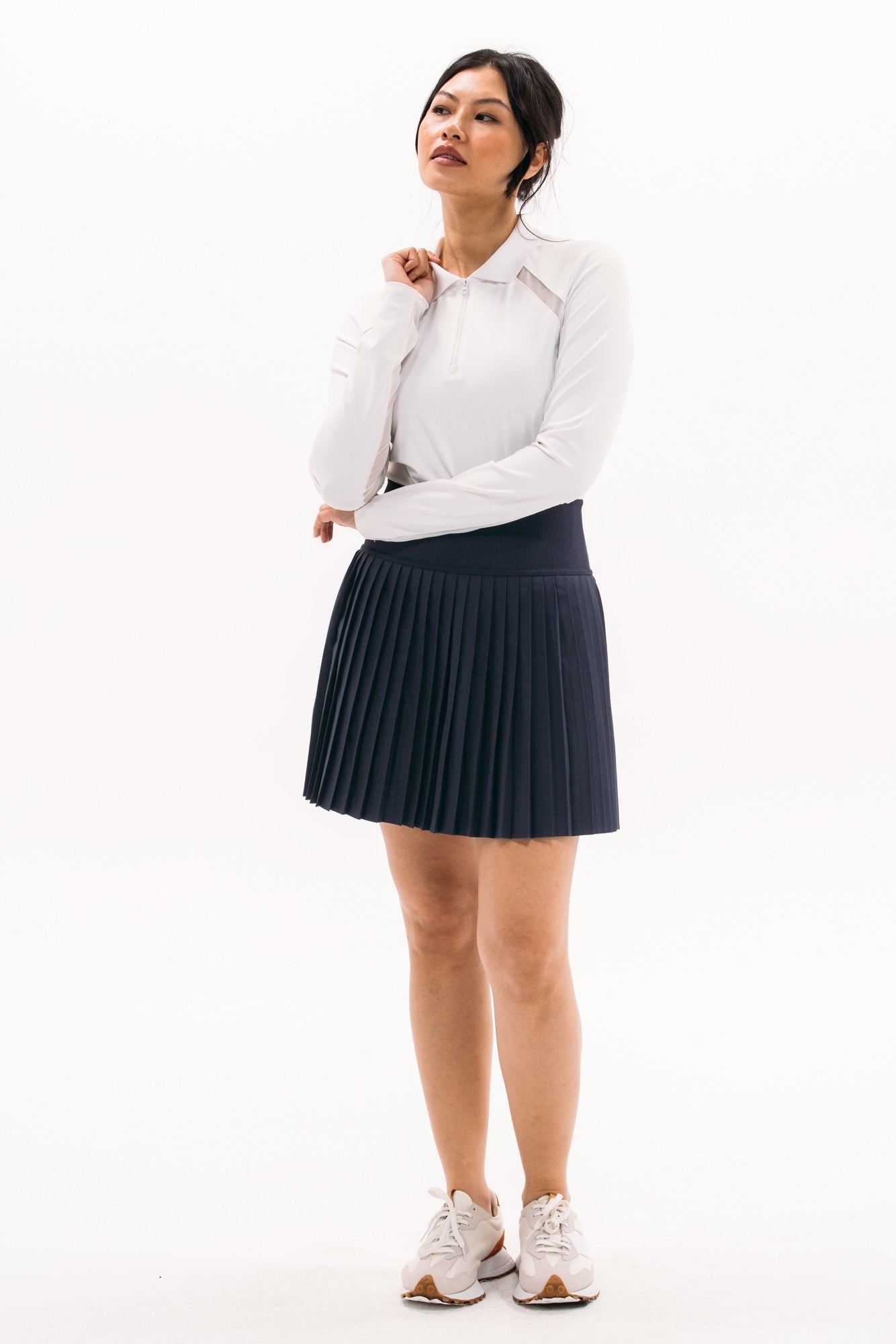Mesh Inset LS Polo