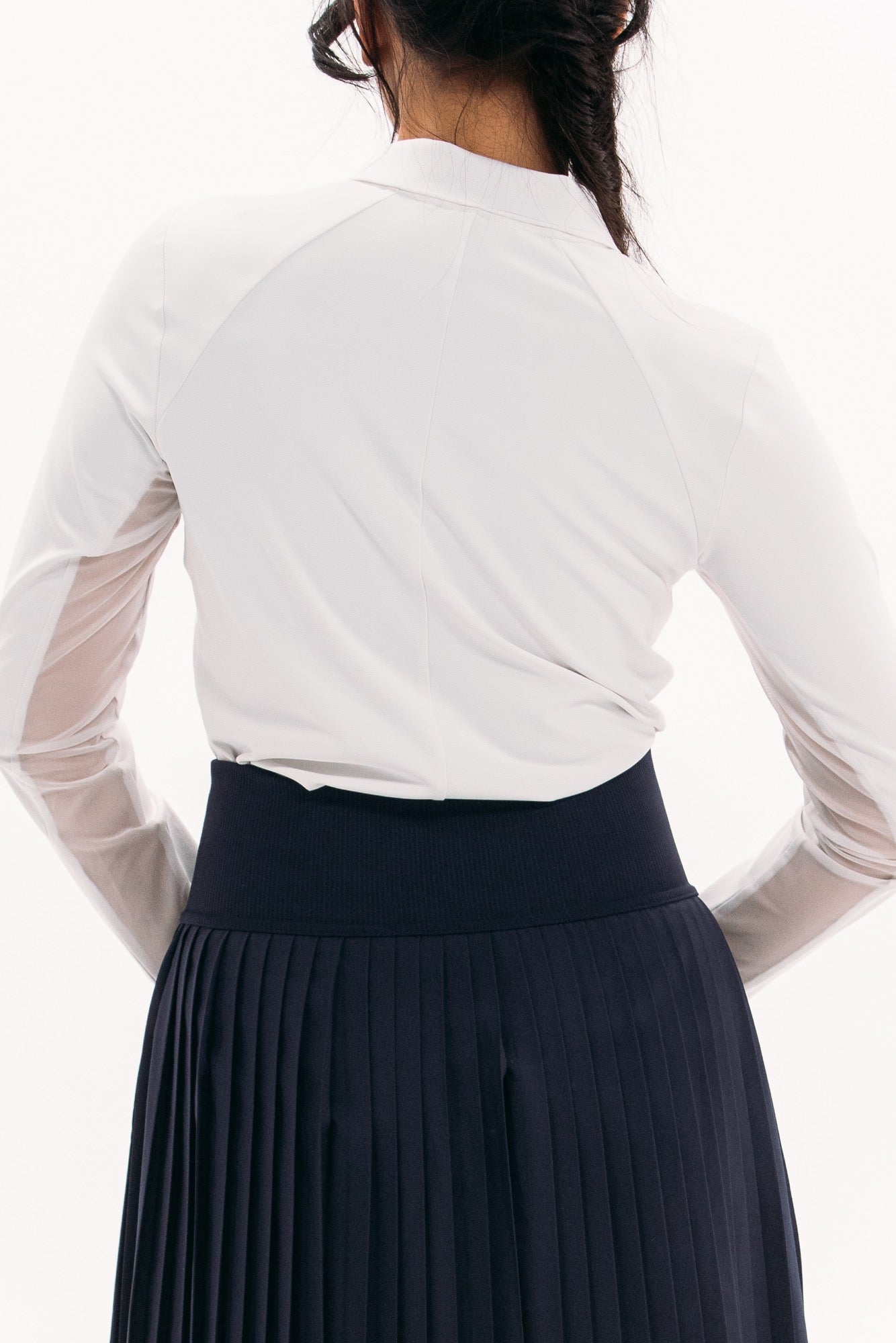 Mesh Inset LS Polo
