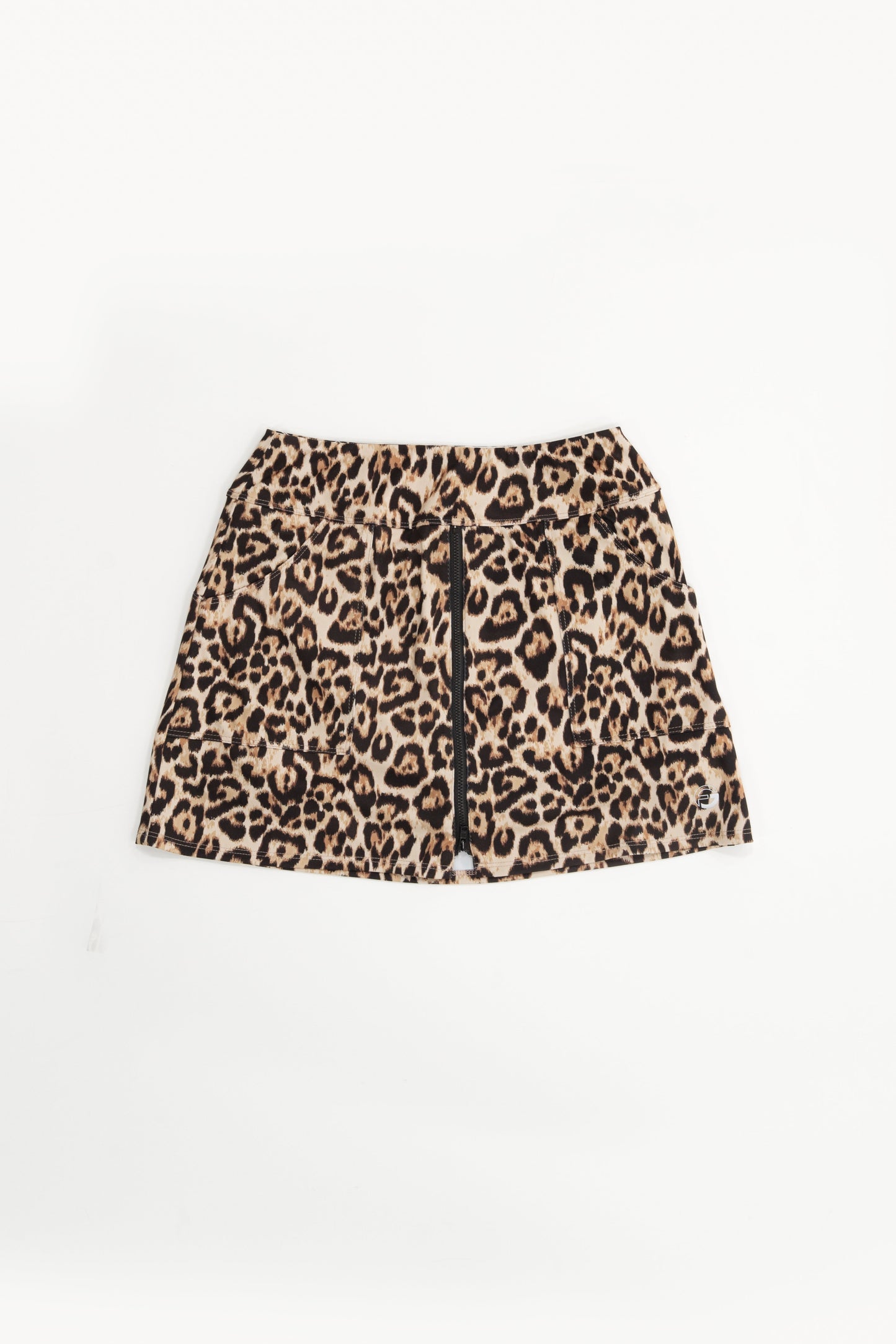 Leopard Zip Front Skirt