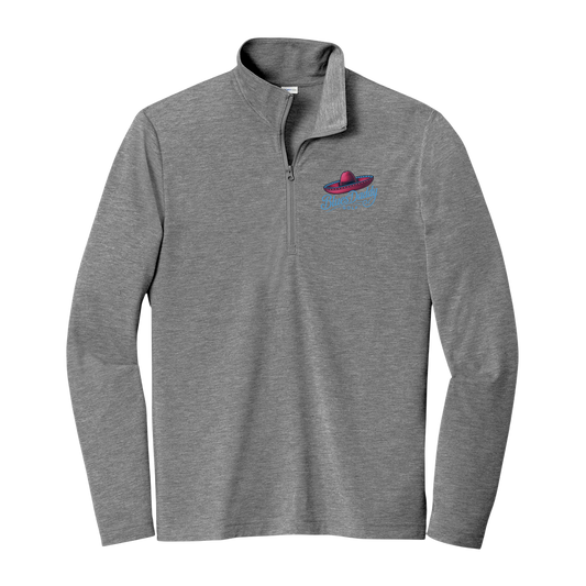 BluesDaddy Golf - Men's Tri-Blend Wicking Embroidered Quarter-Zip