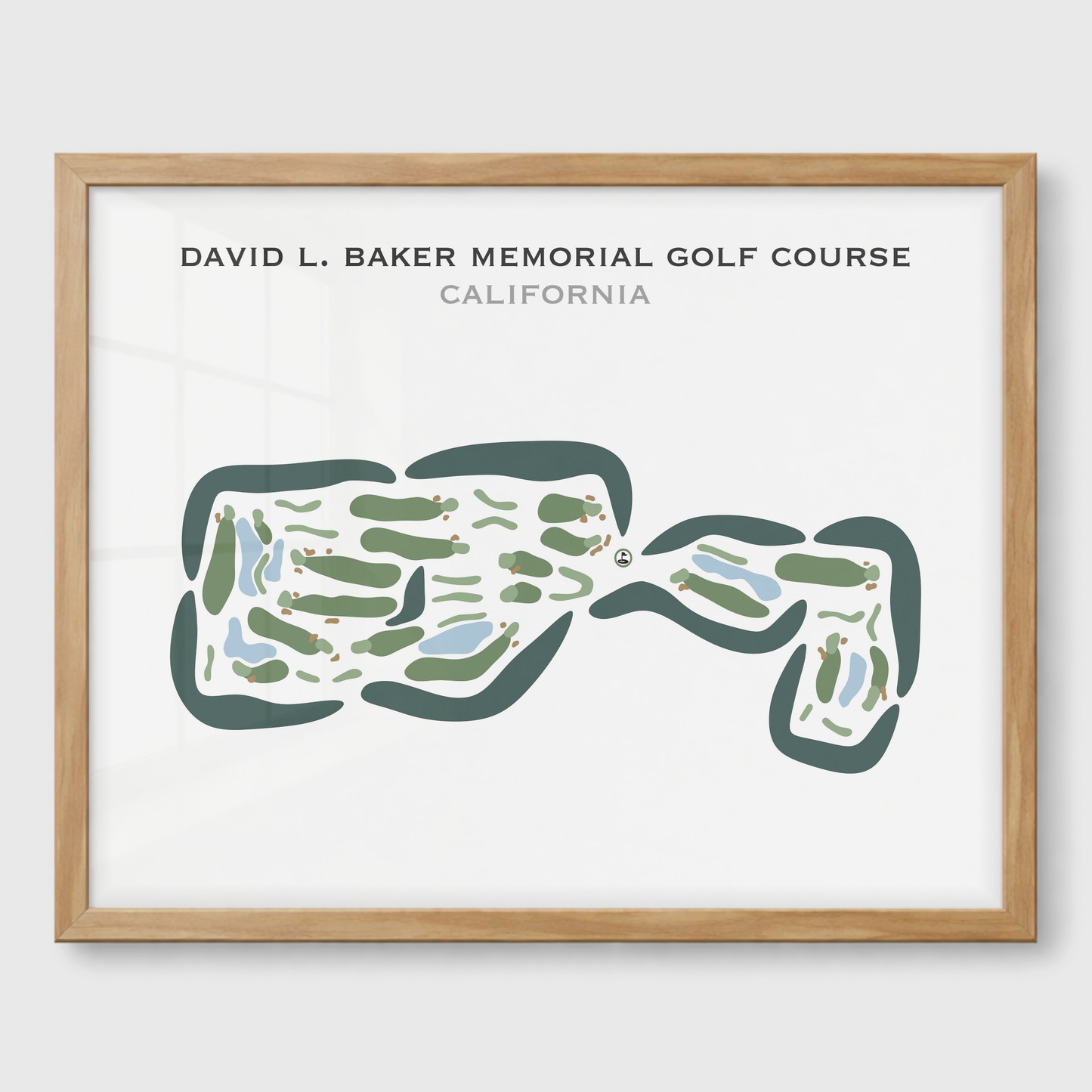 David L. Baker Memorial Golf Course, California - Printed Golf Courses