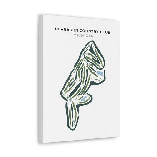 Dearborn Country Club Golf Course, Michigan - Printed Golf Courses