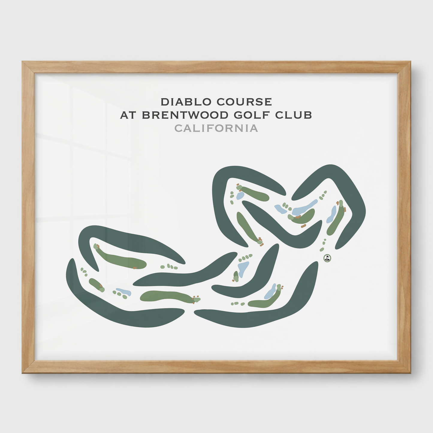 Diablo Course at Brentwood Golf Club, California - Printed Golf Courses