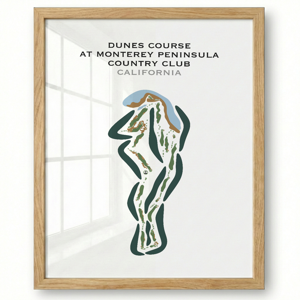 Dunes Course at Monterey Peninsula Country Club, California - Printed Golf Courses