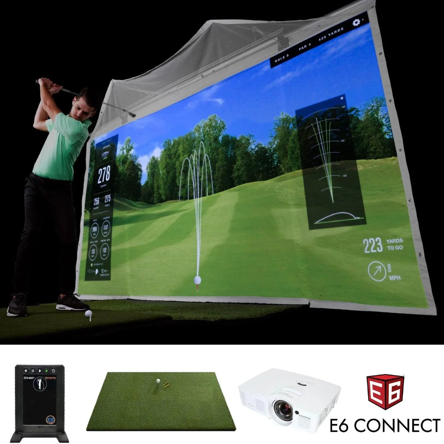 ES Tour Retractable Golf Simulator Package - GOLF LEAGUE