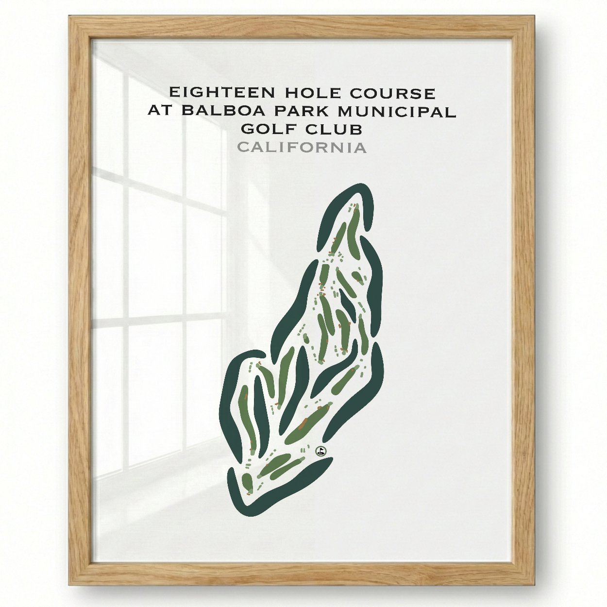 Eighteen Hole at Balboa Park Municipal Golf Club, California - Printed Golf Courses