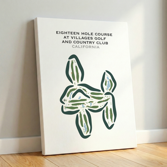 Eighteen Hole Course at Villages Golf & Country Club, California - Printed Golf Courses