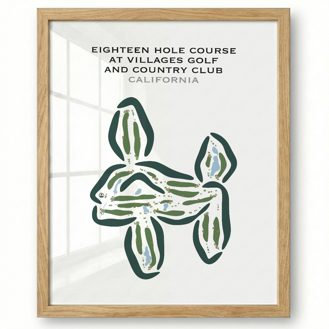 Eighteen Hole Course at Villages Golf & Country Club, California - Printed Golf Courses
