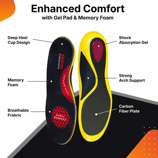 Enhanced_Comfort_Carbon_Fiber_Insoles_Memory_Foam_Shock_Absorption - GOLF LEAGUE