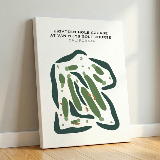 Executive Course at Van Nuys Golf Course, California - Printed Golf Courses