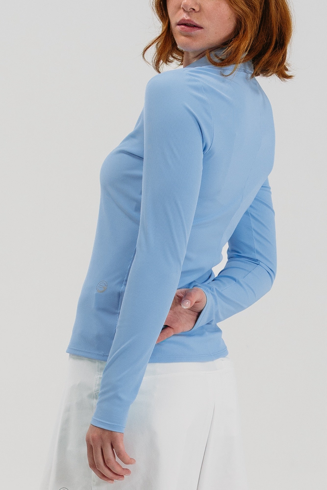 Rib LS V-Neck Polo