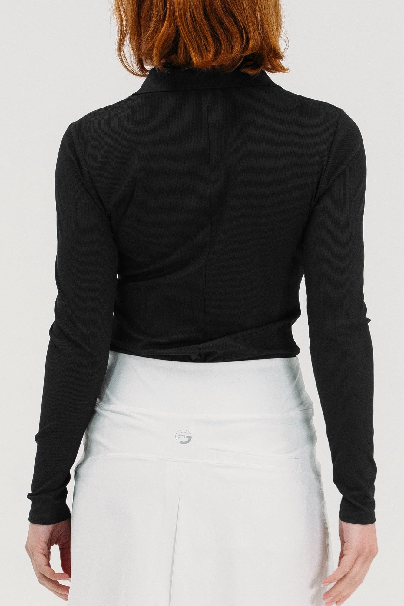 Rib LS V-Neck Polo