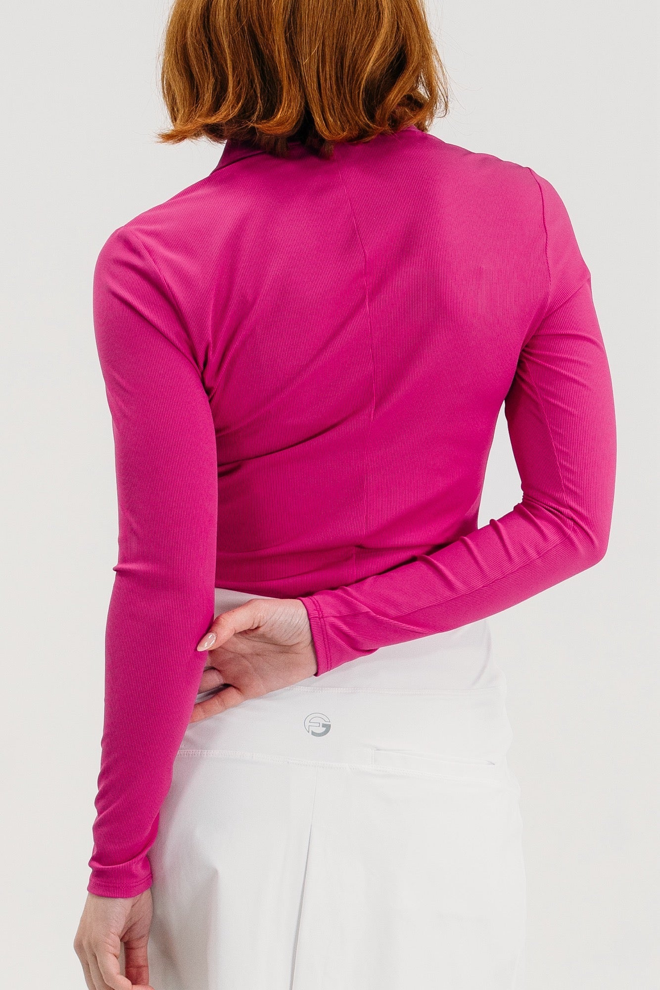 Rib LS V-Neck Polo