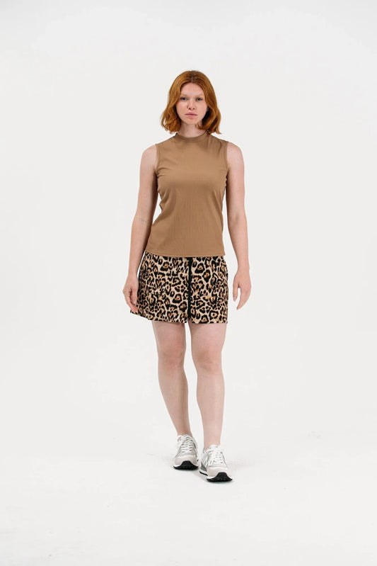 Leopard Zip Front Skirt - GOLF LEAGUE