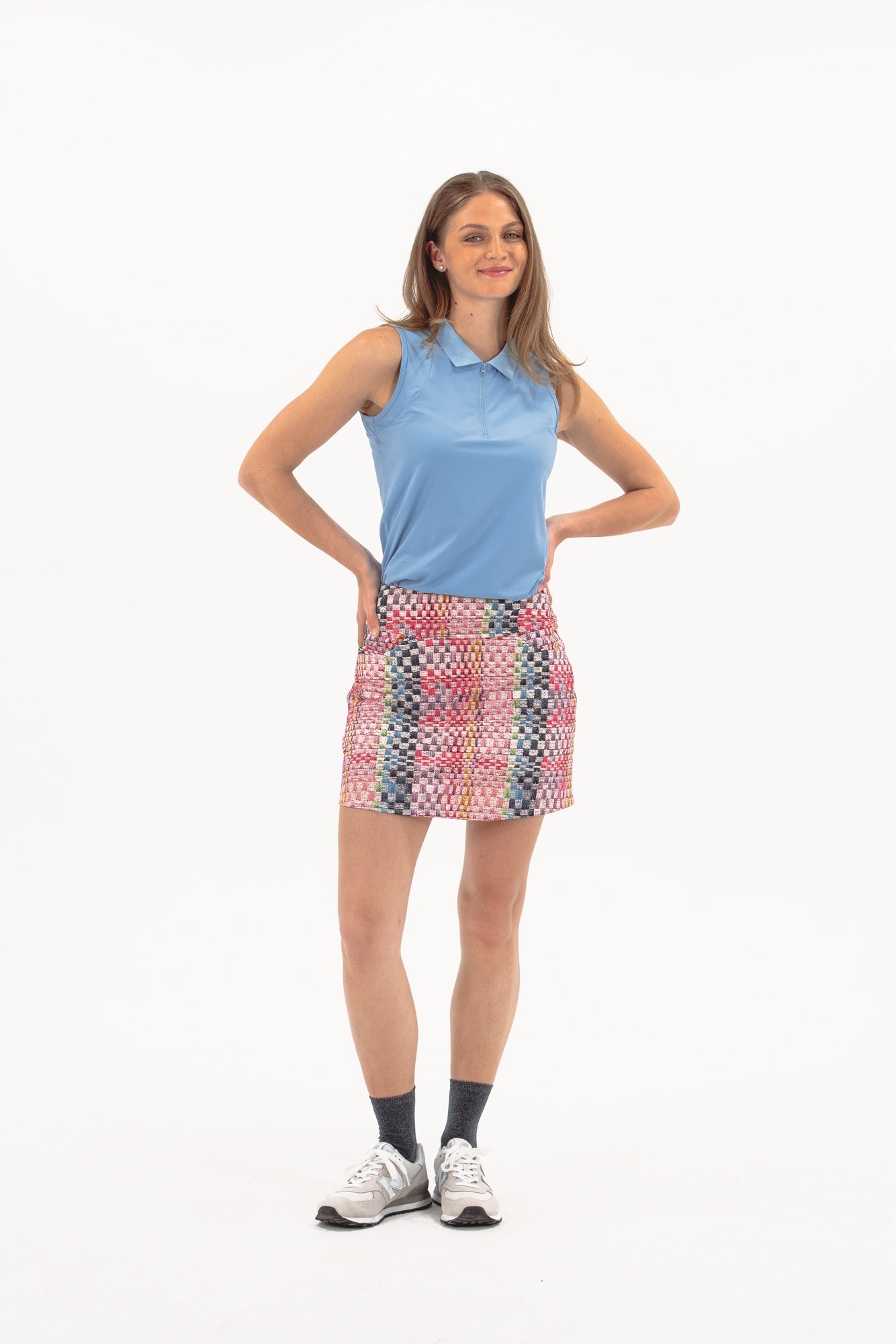 Studio Check Print Skirt