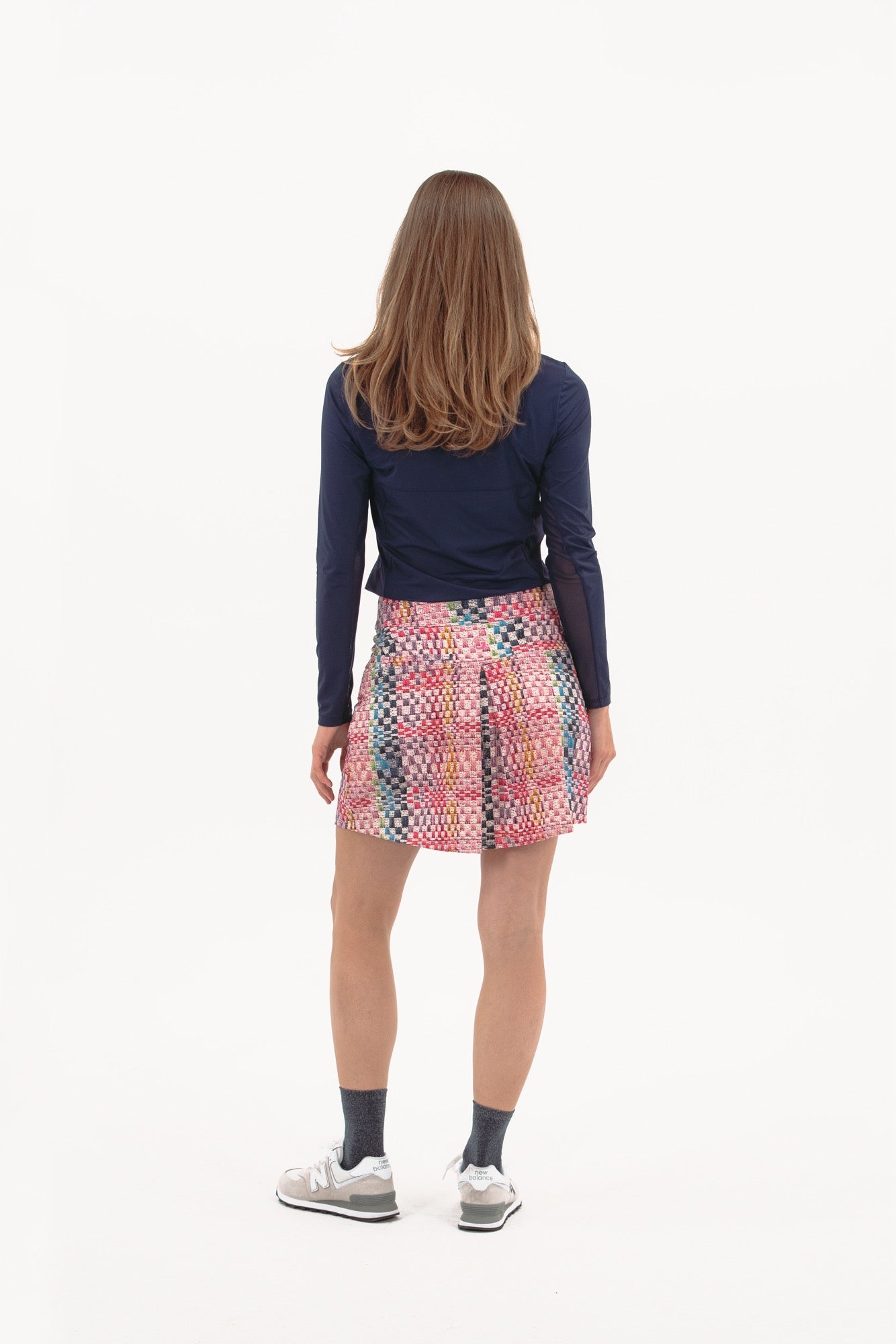 Studio Check Print Skirt