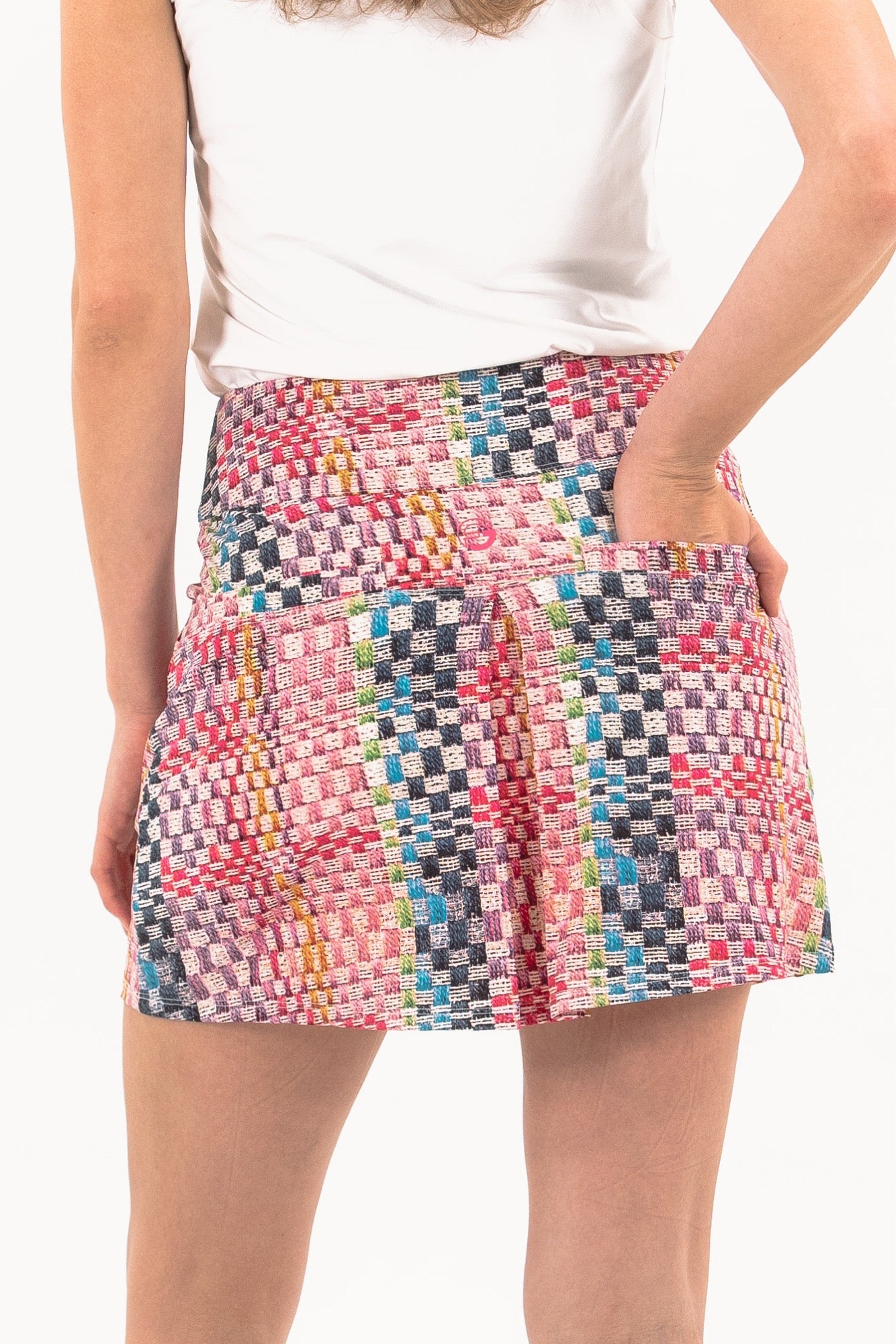 Studio Check Print Skirt