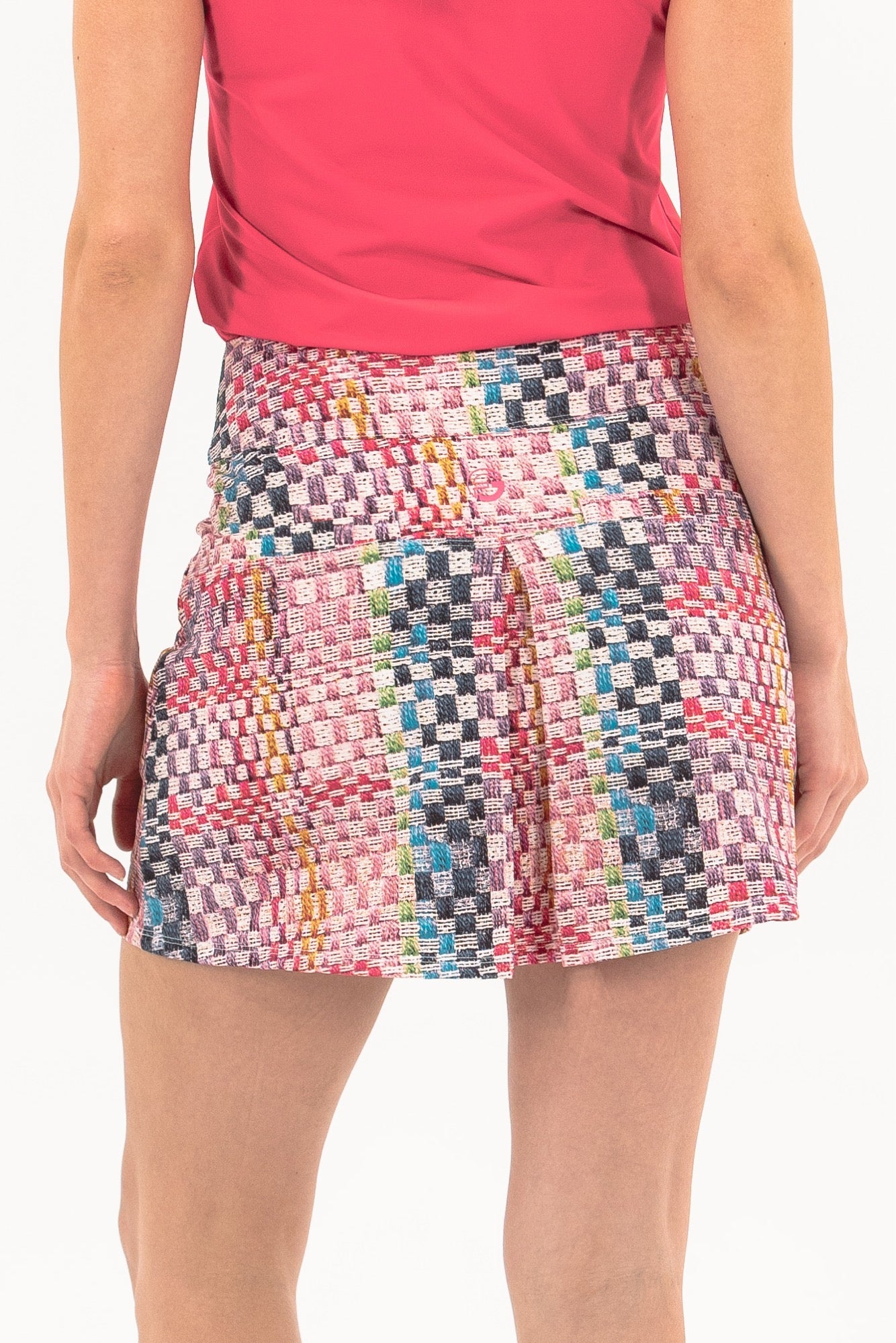 Studio Check Print Skirt