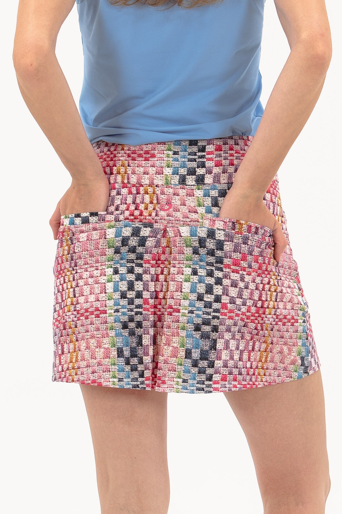 Studio Check Print Skirt