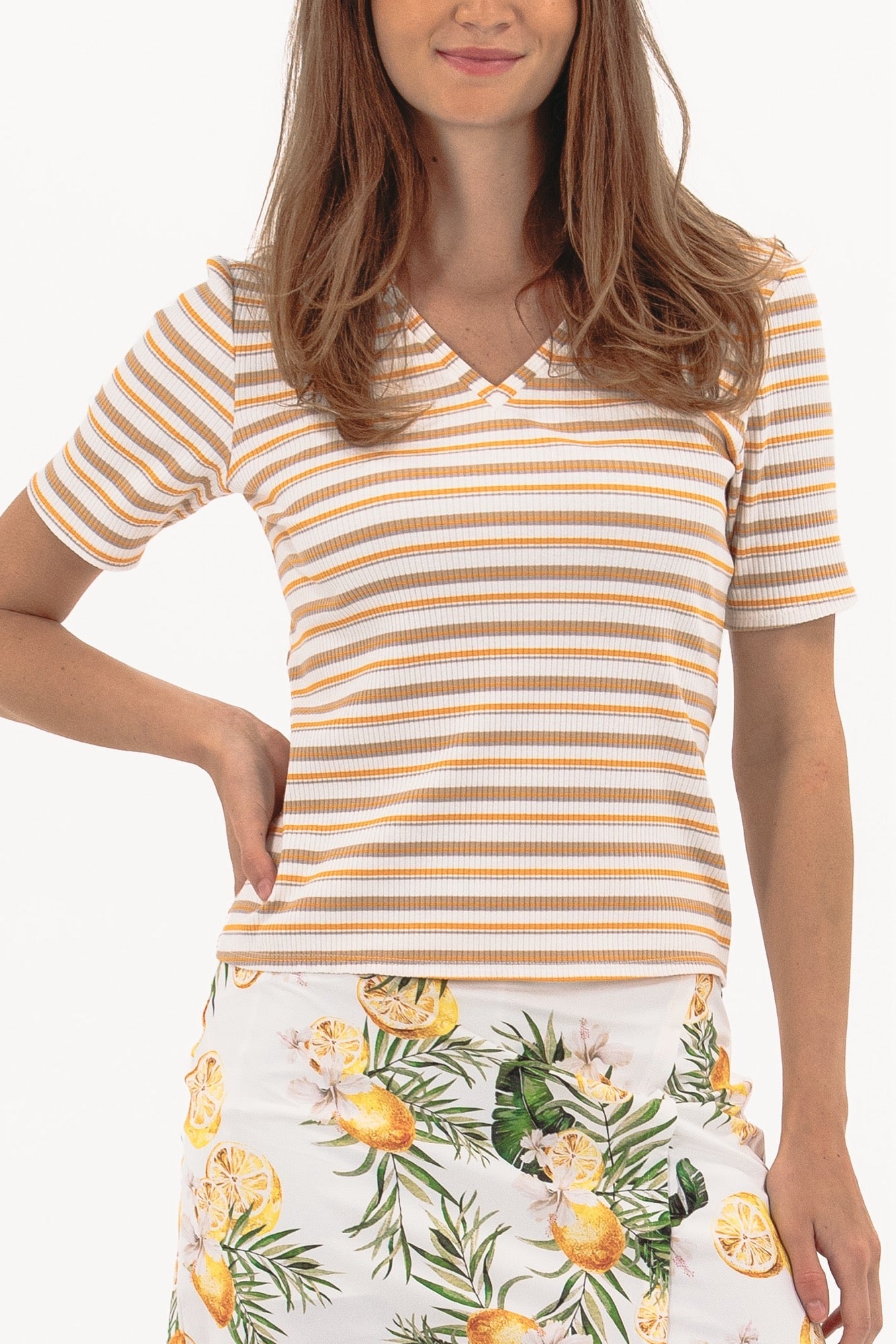 SS Stripe Rib Polo